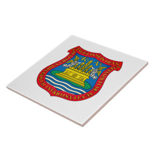 Coat of Arms of Puebla de los Ángeles, México Tile
