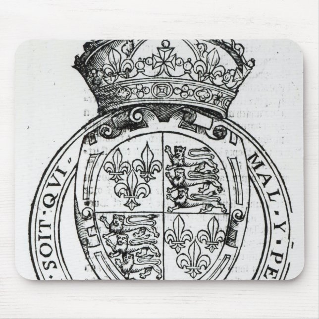 Coat of Arms of Queen Elizabeth I Mouse Pad (Front)