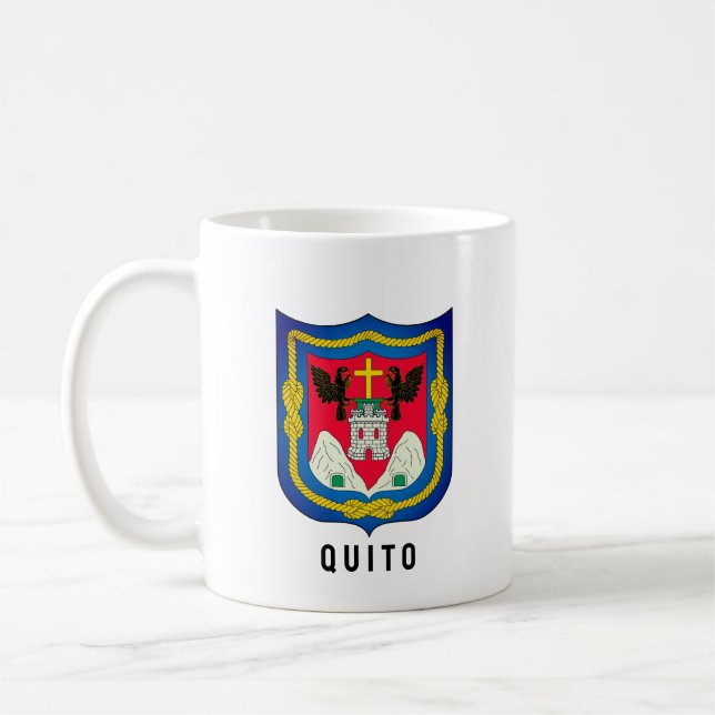 Coat of Arms of Quito, Ecuador Coffee Mug (Left)