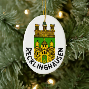 Coat of Arms of Recklinghausen, Germany Ceramic Ornament