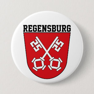 Coat of Arms of Regensburg, Germany 3 Inch Round Button