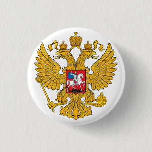 Coat of arms of Russia 1 Inch Round Button