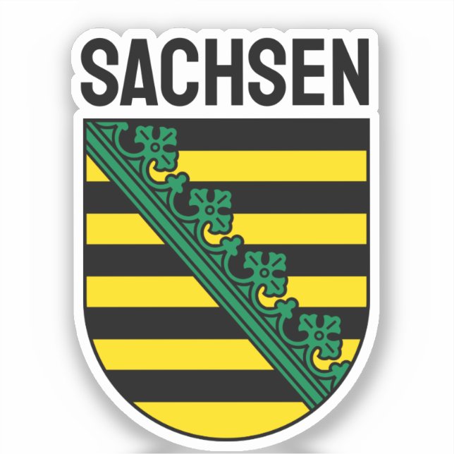 Coat of Arms of Sachsen (Saxony), GERMAN (Front)