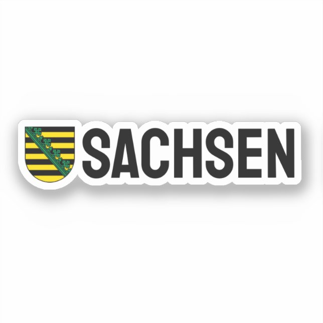 Coat of Arms of Sachsen (Saxony), GERMAN (Front)