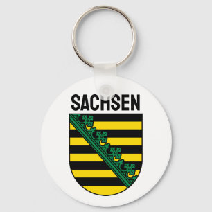 Coat of Arms of Sachsen (Saxony), GERMAN Keychain