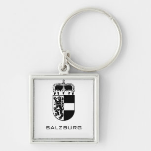 Coat of Arms of Salzburg Monochrome Fine Art Keychain
