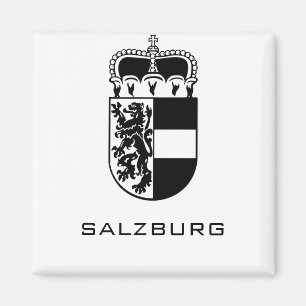 Coat of Arms of Salzburg Monochrome Fine Art Magnet