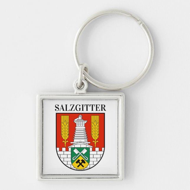 Coat of Arms of Salzgitter, Germany Keychain (Front)