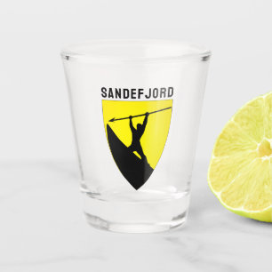Coat of Arms of Sandefjord, Norway Shot Glass