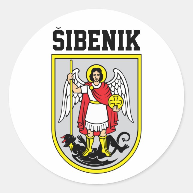 Coat of Arms of Šibenik - Croatia Classic Round Sticker (Front)