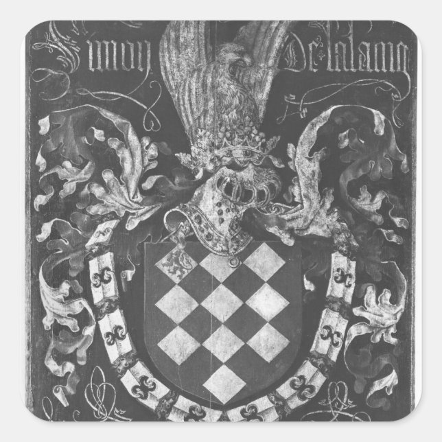 Coat of Arms of Simon de Lalaing Square Sticker (Front)