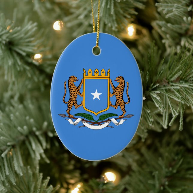 Coat of Arms of Somalia Ceramic Ornament (Tree)