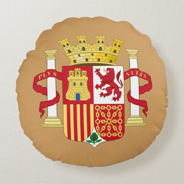 Coat of arms of Spain Round Pillow (Front)