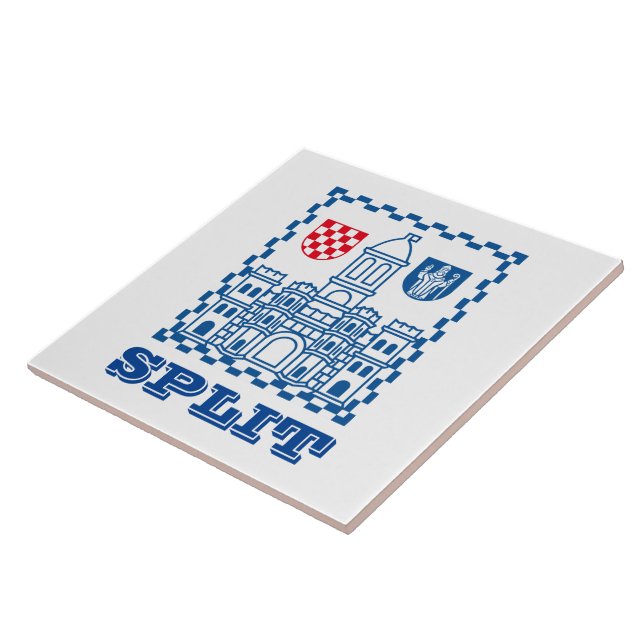 Coat of Arms of Split, Croatia Tile (Side)