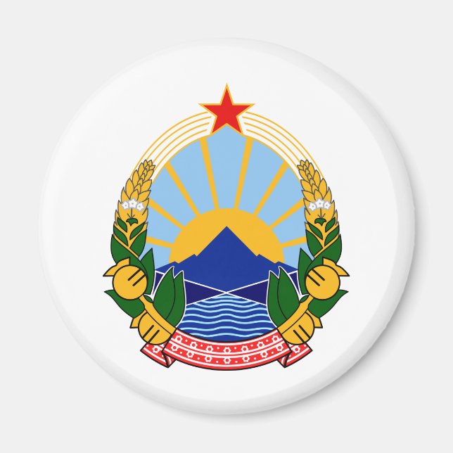 Coat of arms of SR Macedonia Magnet (Front)