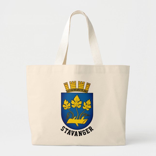 Coat of Arms of Stavanger, Norway Large Tote Bag (Front)