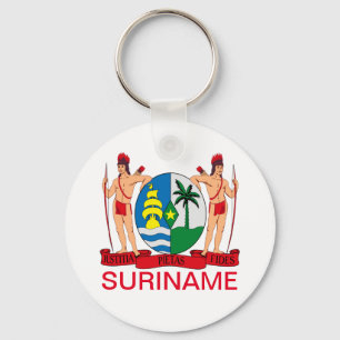 Coat of Arms of Suriname Keychain
