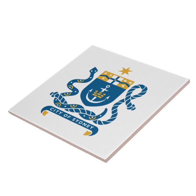 Coat of Arms of Sydney, Australia Tile (Side)