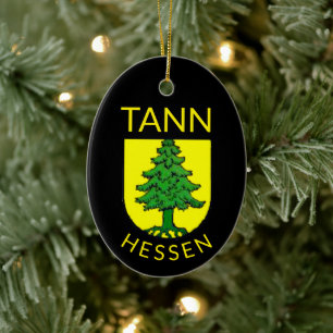 Coat of Arms of Tann, Hesse (Germany) Ceramic Ornament