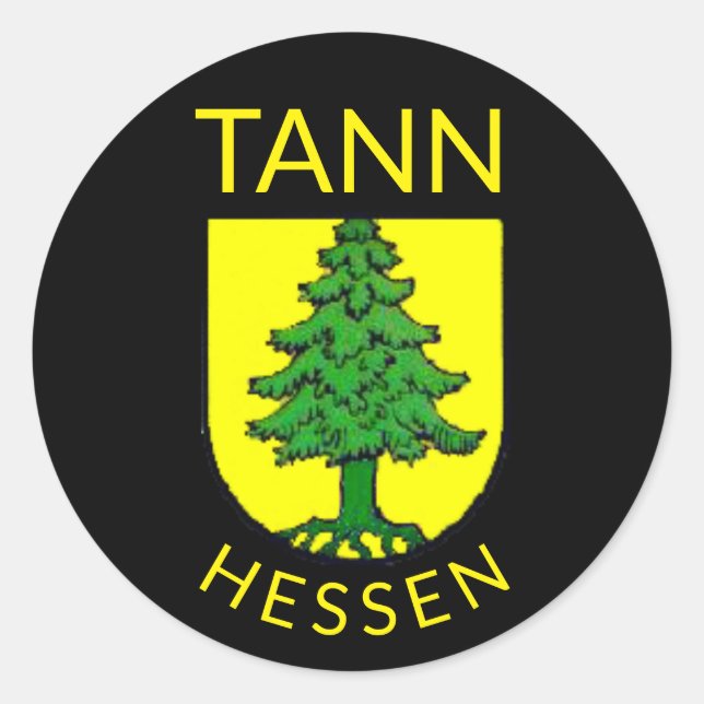 Coat of Arms of Tann, Hesse (Germany) Classic Round Sticker (Front)