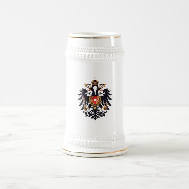 Coat of Arms of the Austrian Empire Beer Stein (Center)