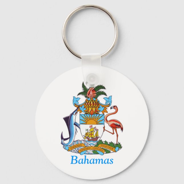 Coat of arms of the Bahamas Keychain (Front)