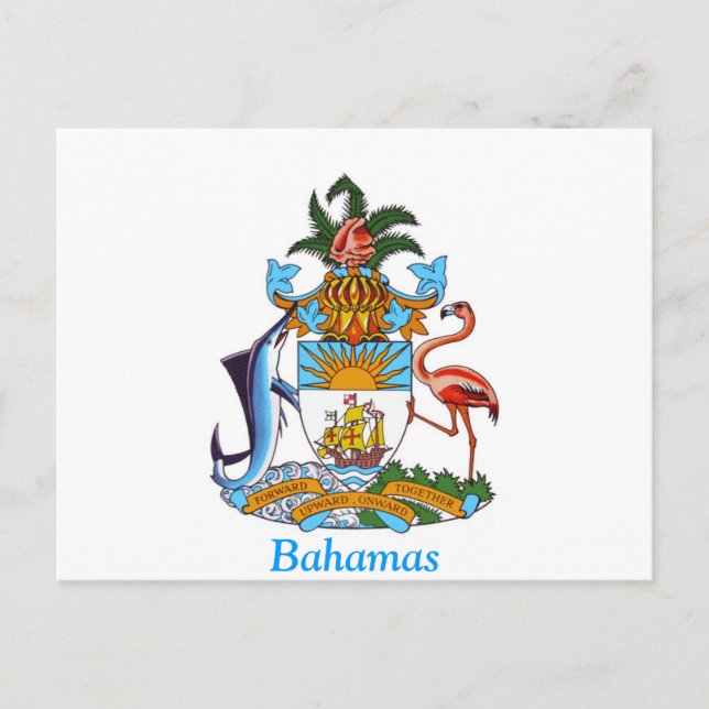 Coat of arms of the Bahamas Postcard (Front)