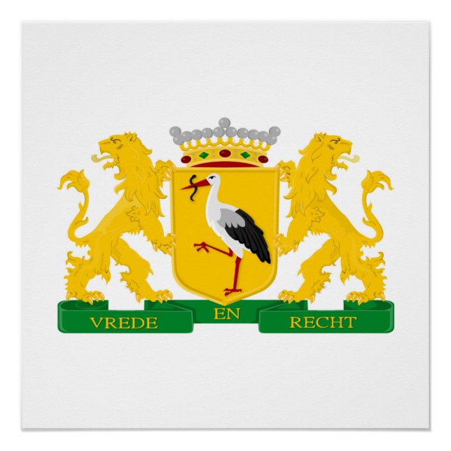 Coat of arms of The Hague, The Netherlands. Poster (Front)