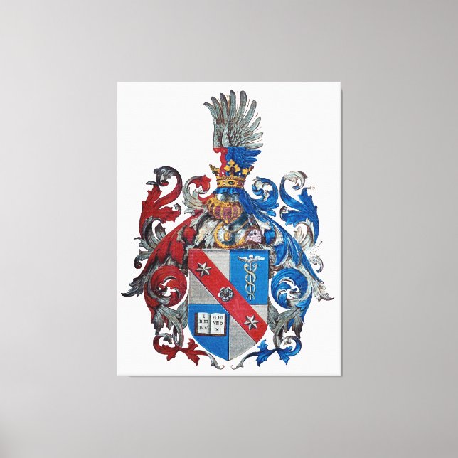 Coat of Arms of the Ludwig Von Mises Family Canvas Print (Front)