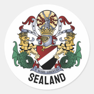 Coat of Arms of the Principality of Sealand Classic Round Sticker