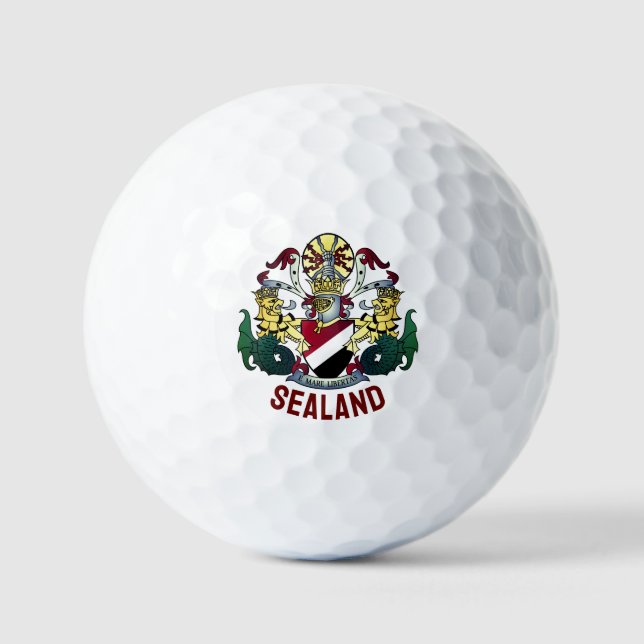 Coat of Arms of the Principality of Sealand Golf Balls (Front)