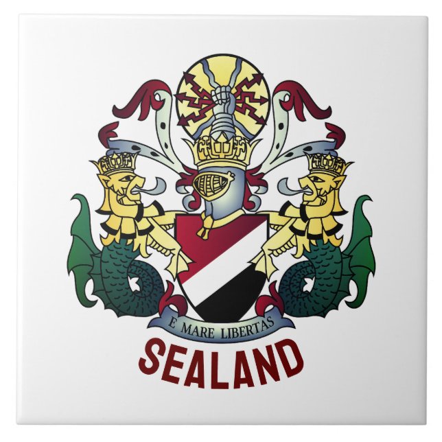 Coat of Arms of the Principality of Sealand Tile (Front)