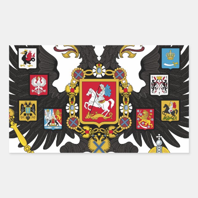 Coat of Arms of the Russian Empire Sticker (Front)