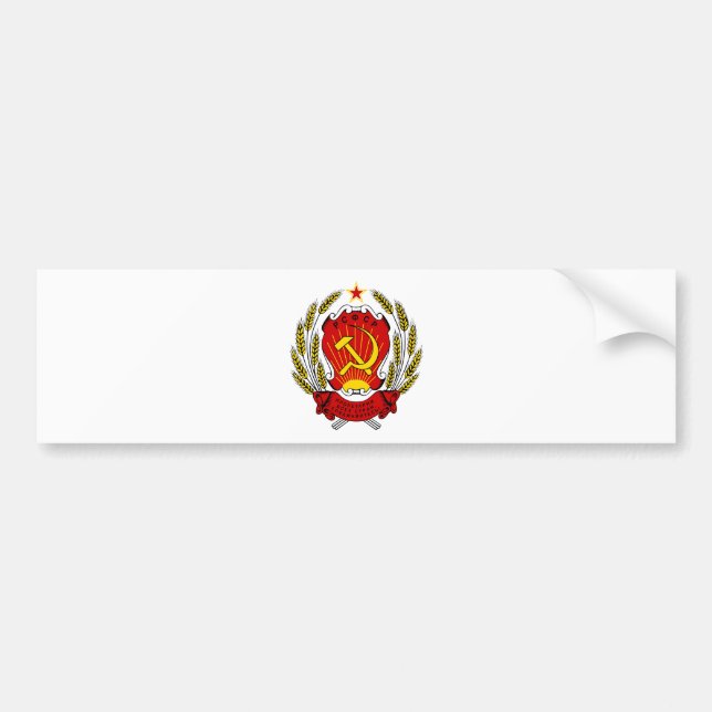 Coat of Arms of the Russian SFSR Bumper Sticker (Front)