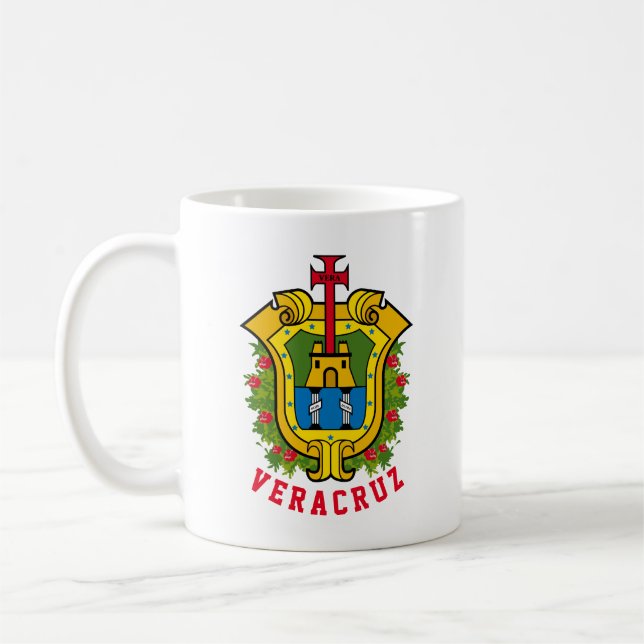 Coat of Arms of the state of Veracruz (Mexico) Coffee Mug (Left)