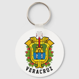 Coat of Arms of the state of Veracruz (Mexico) Key Keychain