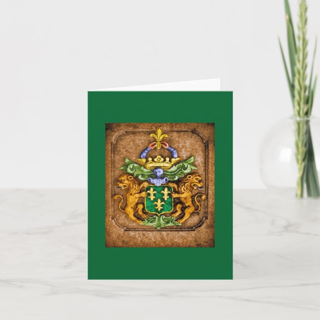 Coat Of Arms Of The Van Westervelt Family Card (Front)