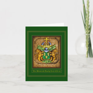 Coat Of Arms Of The Van Westervelt Family Card