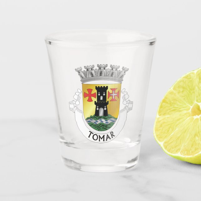 Coat of Arms of Tomar, PORTUGAL Shot Glass (Front)