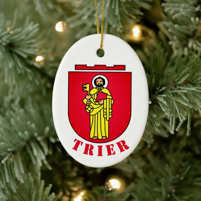 Coat of Arms of Trier, Germany Ceramic Ornament (Tree)