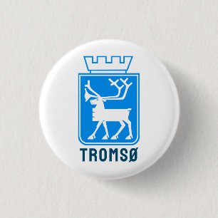 Coat of arms of Tromsø, NORWAY 1 Inch Round Button
