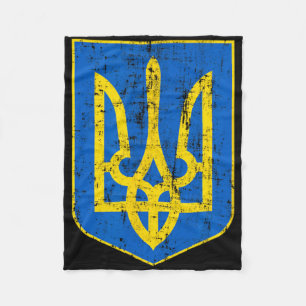Coat Of Arms Of Ukraine 3 Fleece Blanket