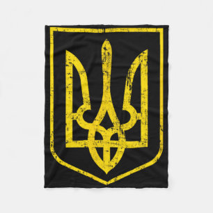 Coat Of Arms Of Ukraine 4 Fleece Blanket