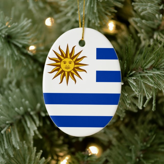 Coat of Arms of Uruguay Ceramic Ornament (Tree)