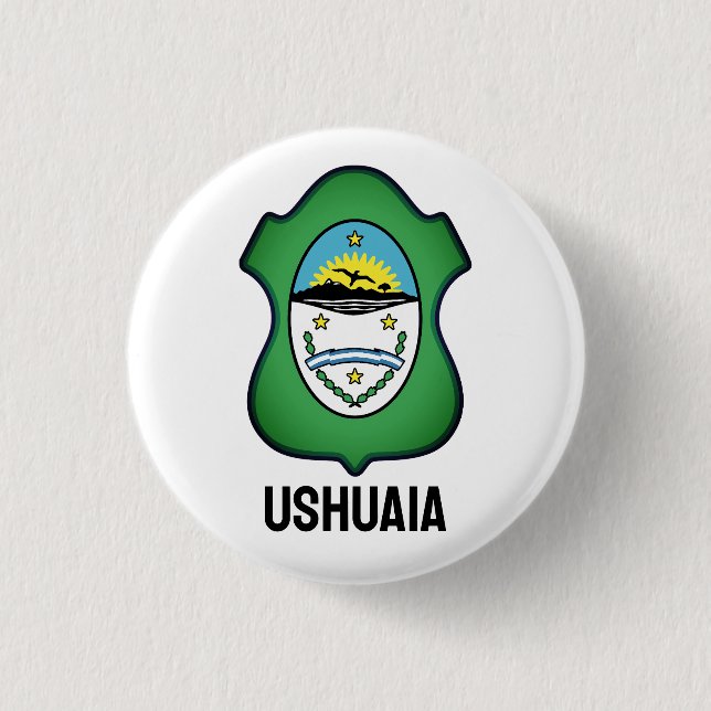 Coat of arms of Ushuaia - Argentina 1 Inch Round Button (Front)