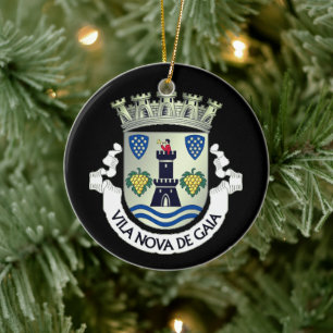 Coat of Arms of Vila Nova de Gaia, PORTUGAL Ceramic Ornament