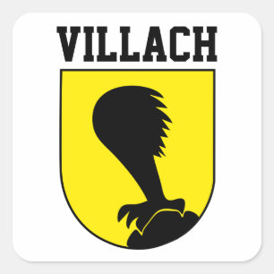 Coat of Arms of Villach - AUSTRIA Square Sticker