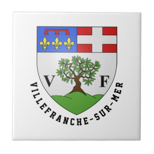 Coat of Arms of Villefranche-sur-Mer, France Tile