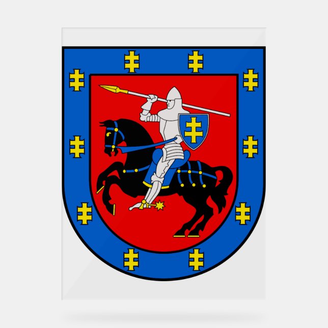 Coat of Arms of Vilnius County Acrylic Sign (Front)