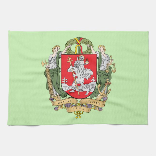 Coat of arms of Vilnius, Lithuania Kitchen Towel (Horizontal)